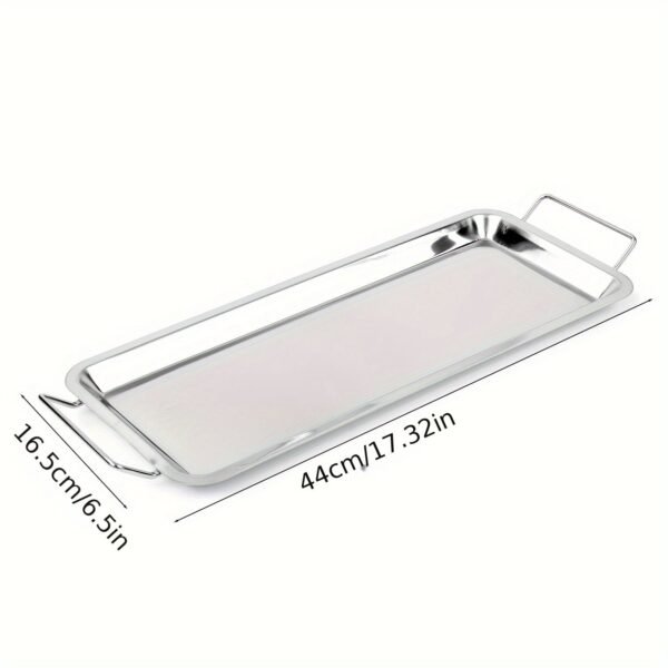 1set Stainless Steel Barbecue Grill Chicken Leg Rack + Tray Set/ Only 1pc Chicken Leg Rack, Outdoor Barbecue Rack Double-layer Vegetable Meat Rack, Kitchen Supplies, Kitchen Accessories, BBQ Accessories