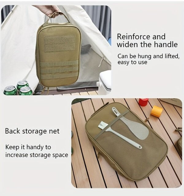 Portable Outdoor Camping Cookware Set with Silicone Storage Bag - Perfect for Picnics & Leisure