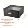 1pc Portable Square Charcoal Grill, Smokeless Outdoor Camping BBQ Stove, Compact Travel Barbecue Grill For Picnics & Tailgating