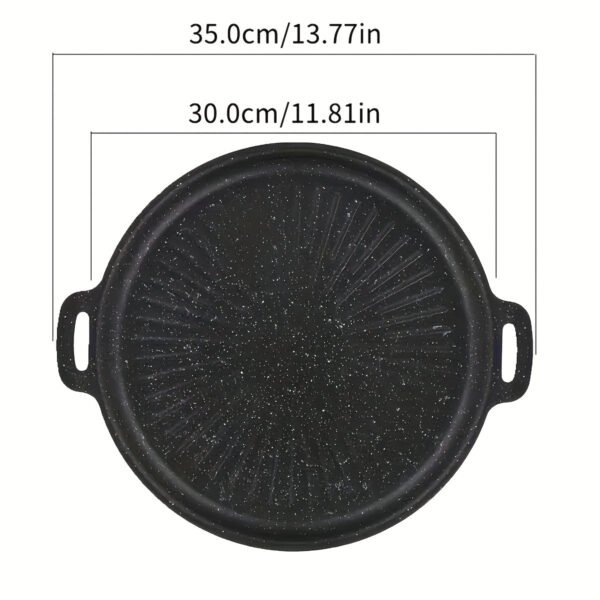 Versatile Non-Stick Bbq Grill Pan - Perfect For Grilling Steaks & Meat | Ideal For Indoor/Outdoor Cooking | Great For Camping, Picnics & Home Kitchen Use | Cast Iron Construction | Essential Barbecue Accessory