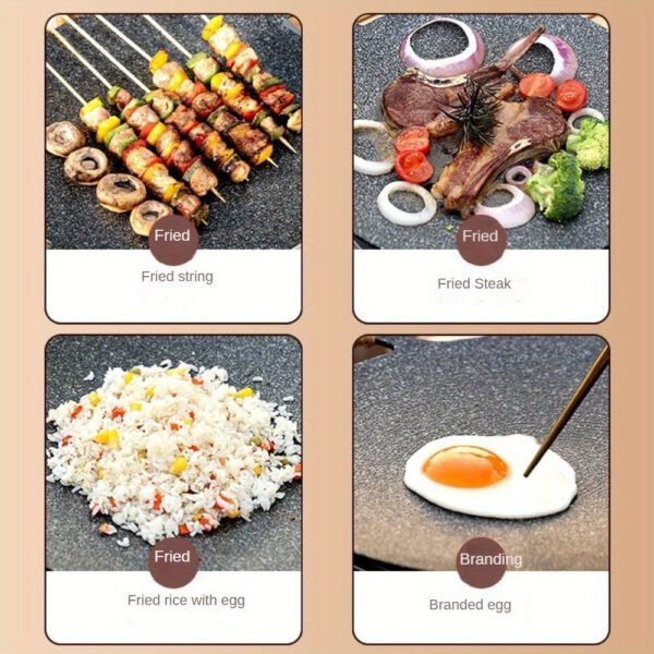 Extra-Large 30.48cm Non-Stick BBQ Grill Pan - Perfect for Outdoor Camping & Home Cooking, Easy Clean