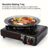 Cast Iron Korean-style Barbecue Grilling Plate - Non-stick Indoor & Outdoor Smokeless BBQ Tray for Meat and Vegetables - Compatible with Electric, Gas, Propane Stoves