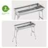 Stainless Steel Charcoal Grill Set - Portable, Foldable Design for Outdoor Cooking, Camping, Picnics & Travel - Durable BBQ Tools Kit