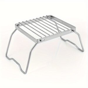 1720327831413-731fe3f31d1a4eb3b5c1f9487729ec9e-goods Ultra-Lightweight Stainless Steel Campfire Grill - Dual-Position Adjustable Bracket For Gas Stoves | Portable & Durable Outdoor Cooking Stand For Camping, Hiking, Picnics & Fishing