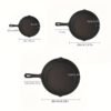 3-Piece Cast Iron Skillet Set - Pre-Seasoned Non-Stick Frying Pans with Drip-Spouts - Perfect for Oven, Stovetop, and Camping - Sturdy, Heat-Retaining Cookware for Indoor & Outdoor Adventures