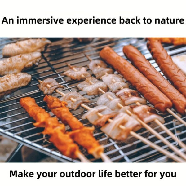 Hexagonal Folding Wood Stove - Portable, Multifunctional Charcoal BBQ Camping Fire Table with Folding Design for Outdoor Adventures