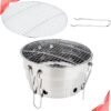1pc Foldable Barbecue Rack Outdoor Grill Oven Stainless Steel Barbecue Grill