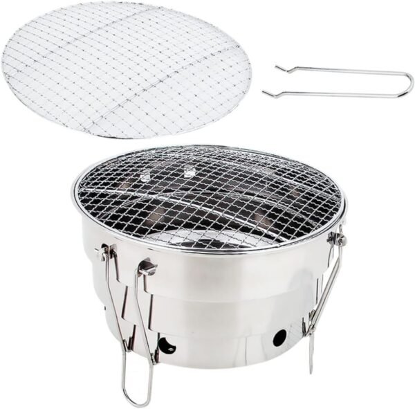 1pc Foldable Barbecue Rack Outdoor Grill Oven Stainless Steel Barbecue Grill