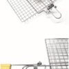 Adjustable 3-Section Metal Grill Basket with Detachable Wooden Handle - Versatile BBQ Cage for Grilling & Baking, Heavy-Duty Barbecue Turner Tool