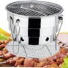 1pc Foldable Barbecue Rack Outdoor Grill Oven Stainless Steel Barbecue Grill