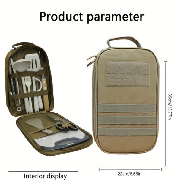 Portable Outdoor Camping Cookware Set with Silicone Storage Bag - Perfect for Picnics & Leisure