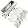 Stainless Steel Charcoal Grill Set - Portable, Foldable Design for Outdoor Cooking, Camping, Picnics & Travel - Durable BBQ Tools Kit