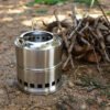 Mini Stainless Steel Portable Outdoor Camping Stove - Durable, Wood Burning, No Ignition Function, Perfect for Backpacking, Hiking, and Outdoor Adventures!