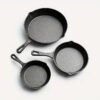 3-Piece Cast Iron Skillet Set - Pre-Seasoned Non-Stick Frying Pans with Drip-Spouts - Perfect for Oven, Stovetop, and Camping - Sturdy, Heat-Retaining Cookware for Indoor & Outdoor Adventures