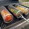 Stainless Steel BBQ Grill Cage - Portable Outdoor Camping Cooker, Durable Round Barbecue Accessory