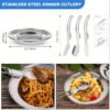 1set, Camping Pot And Pan Set For 2-3 People Use, Portable Cookware Tableware Set With Cooking Pot, Frying Pan, Kettle, Knives And Forks