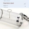 Stainless Steel BBQ Grill Cage - Portable Outdoor Camping Cooker, Durable Round Barbecue Accessory