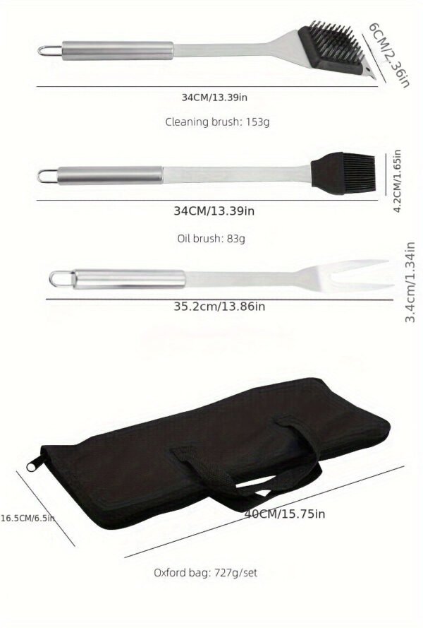 Stainless Steel Barbecue Tool Set Outdoor Camping Picnic BBQ Barbecue Utensils Cooking Tool Combination Set