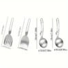 Outdoor Folding Kitchenware Set Camping And Traveling Portable 304 Stainless Steel Stir Fried Vegetable Pot Shovel Soup Spoon Meal Kitchenware