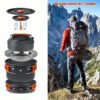 1set, Camping Pot And Pan Set For 2-3 People Use, Portable Cookware Tableware Set With Cooking Pot, Frying Pan, Kettle, Knives And Forks