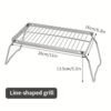 1pc Stainless Steel Portable Folding Barbecue Net, Folding BBQ Grill Rack, Camping Firewood Stove Rack For Outdoor Camping Hiking