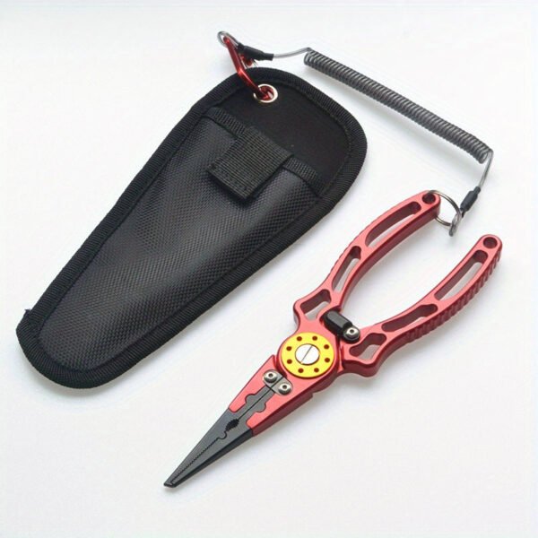 Aluminum Alloy Fishing Pliers Multifunctional Line Cutter, Hook Remover, and Crimper, Corrosion-Resistant with Ergonomic Design