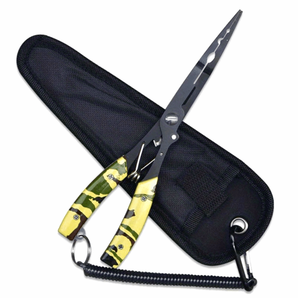 Stainless Steel Fishing Pliers Set Multifunctional Line Cutter & Hook Remover with Sheath