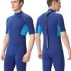 41PqC3QpcrL._AC-20240618-095424.jpg Shorty Wetsuit Men and Women,2mm Neoprene Short Sleeves Wet Suits Back Zip, 1.5mm Shorty Surf Suit Keep Warm in Cold Water for Snorkeling Kayaking Boarding