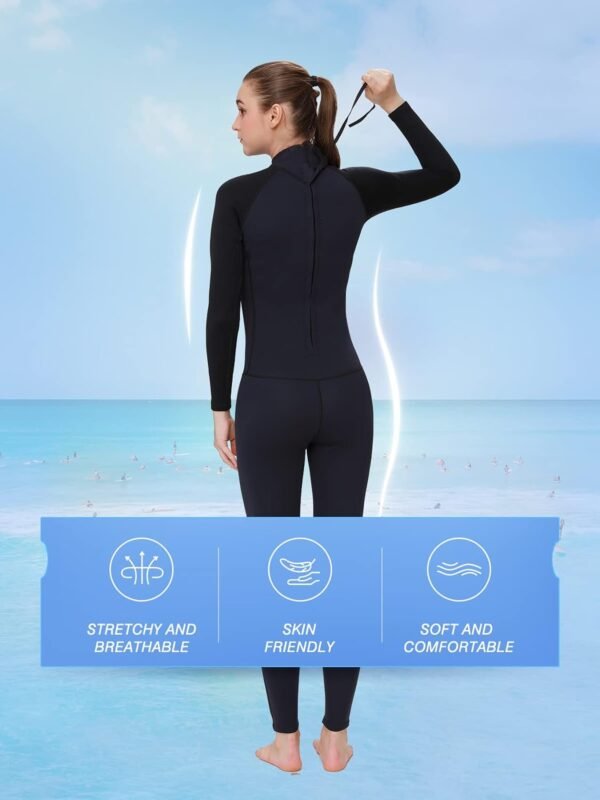 3mm Full Body Wetsuit for Women Men 3/2mm, 5/4mm Neoprene Wet Suits for Cold Water, Scuba Diving Suit Long Sleeve for Surfing Swimming Snorkeling