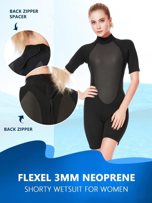 6148X7E_wmL._AC_SL1500-20240618-095349.jpg Shorty Wetsuit Women 2mm 3mm, Wet Suits for Mens in Cold Water, Neoprene Scuba Diving Suit for Surfing Swimming Snorkeling