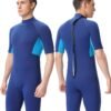 615N80cMS8L._AC_SL1500-20240618-095423.jpg Shorty Wetsuit Men and Women,2mm Neoprene Short Sleeves Wet Suits Back Zip, 1.5mm Shorty Surf Suit Keep Warm in Cold Water for Snorkeling Kayaking Boarding