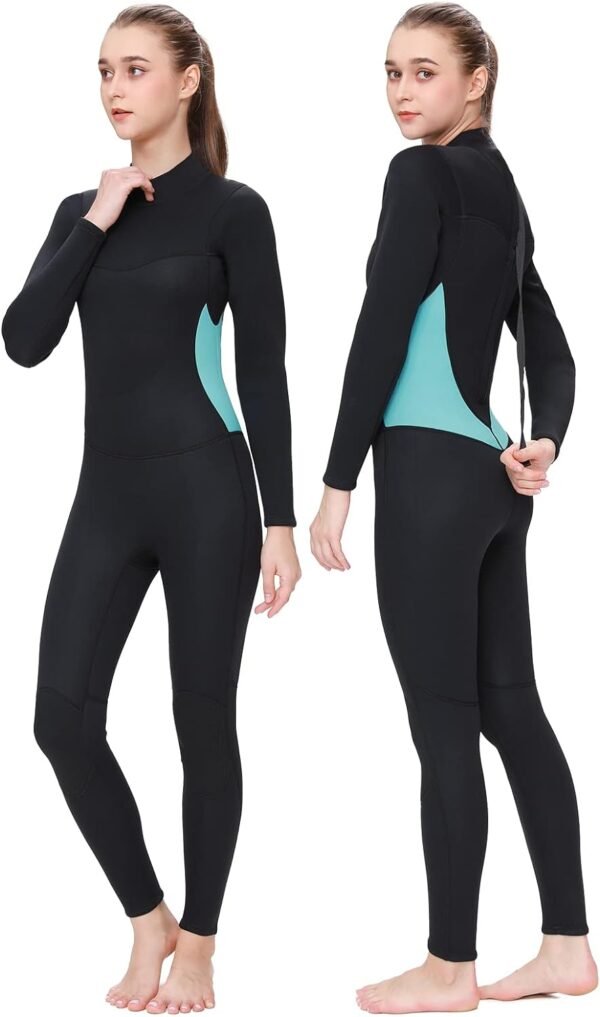 3mm Full Body Wetsuit for Women Men 3/2mm, 5/4mm Neoprene Wet Suits for Cold Water, Scuba Diving Suit Long Sleeve for Surfing Swimming Snorkeling