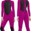 Men Wetsuit Neoprene Wet Suits Womens 3mm Full Body Long Sleeves Front Zipper Swimsuit for Scuba Diving Swimming Surfing Adult in Cold Water