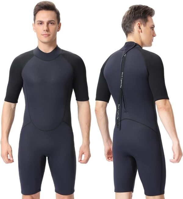 61ED_e4t-LL._AC_SL1500-20240618-095428.jpg Shorty Wetsuit Men and Women,2mm Neoprene Short Sleeves Wet Suits Back Zip, 1.5mm Shorty Surf Suit Keep Warm in Cold Water for Snorkeling Kayaking Boarding