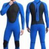 Men Wetsuit Neoprene Wet Suits Womens 3mm Full Body Long Sleeves Front Zipper Swimsuit for Scuba Diving Swimming Surfing Adult in Cold Water