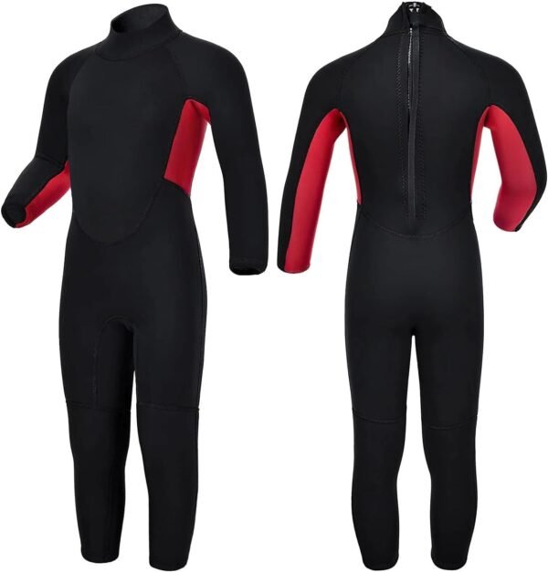 Kids Wetsuit for Toddler Girls Boys and Youth,3mm Neoprene Swimsuits Children Wet Suits 2mm Shorty/Full Long Sleeve Back Zip in Cold Water Warmth for Swimming Diving Jet Skiing Surfing