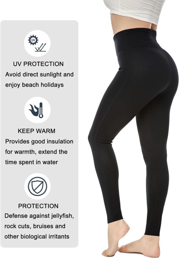 Wetsuit Pants Men Womens Wet Suits Swim Tights 3mm Neoprene Swimming Leggings 2mm Long Diving Surfing Kayak Pant Keep Warm for Workout Scuba Snorkeling Canoeing Water Sports