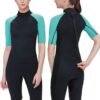 61LBLR28I3L._AC_SL1500-20240618-095425.jpg Shorty Wetsuit Men and Women,2mm Neoprene Short Sleeves Wet Suits Back Zip, 1.5mm Shorty Surf Suit Keep Warm in Cold Water for Snorkeling Kayaking Boarding