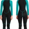 Men Wetsuit Neoprene Wet Suits Womens 3mm Full Body Long Sleeves Front Zipper Swimsuit for Scuba Diving Swimming Surfing Adult in Cold Water