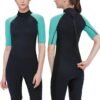 61Mn3acV6YL._AC_SL1500-20240618-095426.jpg Shorty Wetsuit Men and Women,2mm Neoprene Short Sleeves Wet Suits Back Zip, 1.5mm Shorty Surf Suit Keep Warm in Cold Water for Snorkeling Kayaking Boarding