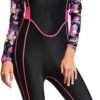 Women's Full Body Wetsuit Surfing Diving Suit Scuba Dive Skin Rash Guard One Piece Long Sleeve Zip Quick Dry Sunsuit
