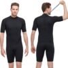Mens Shorty Wetsuit,2mm Short Wetsuit for Men in Cold Water Shory Sleeve Wetsuit Kayaking Snorkeling Paddle Boarding