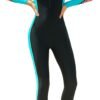 Women's Full Body Wetsuit Surfing Diving Suit Scuba Dive Skin Rash Guard One Piece Long Sleeve Zip Quick Dry Sunsuit