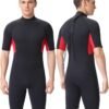 61Ujnsx_nVL._AC_SL1500-20240618-095414.jpg Shorty Wetsuit Men and Women,2mm Neoprene Short Sleeves Wet Suits Back Zip, 1.5mm Shorty Surf Suit Keep Warm in Cold Water for Snorkeling Kayaking Boarding