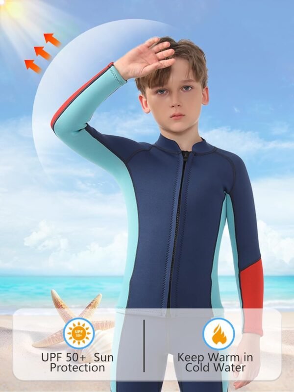 Kids Wetsuit Top Boys Wetsuit Jacket 2mm Keep Warm in Cold Water Wet Suit Top Toddler T4 3T Scuba Diving Snorkeling Swimming Paddle Boarding Kayaking