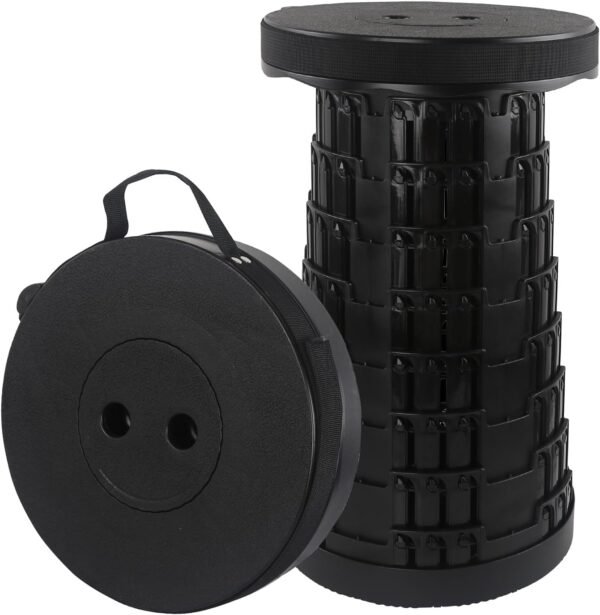 61Xg0Rn8XmL._AC_SL1500.jpg Portable Folding Stool Collapsible Telescopic Design, Holds Up to 440lbs