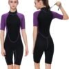 Mens Shorty Wetsuit,2mm Short Wetsuit for Men in Cold Water Shory Sleeve Wetsuit Kayaking Snorkeling Paddle Boarding
