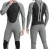 Men Wetsuit Neoprene Wet Suits Womens 3mm Full Body Long Sleeves Front Zipper Swimsuit for Scuba Diving Swimming Surfing Adult in Cold Water