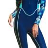 Women's Full Body Wetsuit Surfing Diving Suit Scuba Dive Skin Rash Guard One Piece Long Sleeve Zip Quick Dry Sunsuit