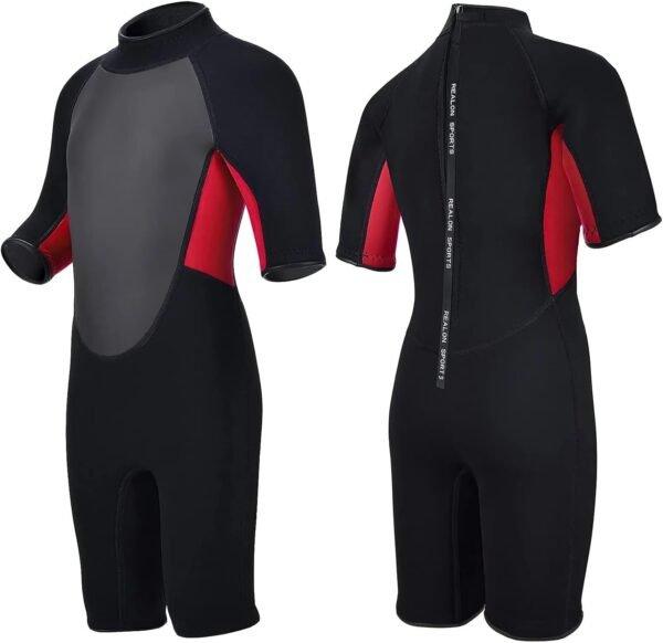 Kids Wetsuit for Toddler Girls Boys and Youth,3mm Neoprene Swimsuits Children Wet Suits 2mm Shorty/Full Long Sleeve Back Zip in Cold Water Warmth for Swimming Diving Jet Skiing Surfing